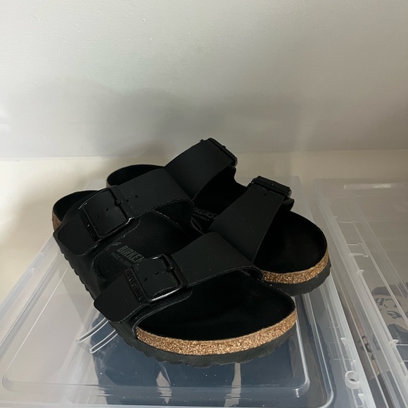 Arizona Birkenstock Sandals black leather - Picture 5 of 7